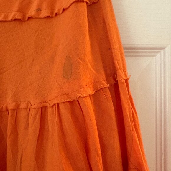 Bohemian Orange Skirt | Y2K - Picture 3 of 3